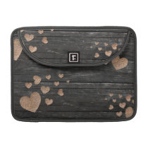Wood and Copper Hearts Macbook Pro Sleeve macbook sleeves