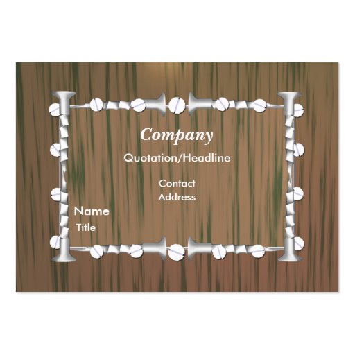 Wood and Nails - Chubby Business Cards (front side)
