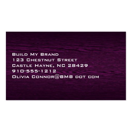 Wood and Steel Modern Professional Business Card (back side)