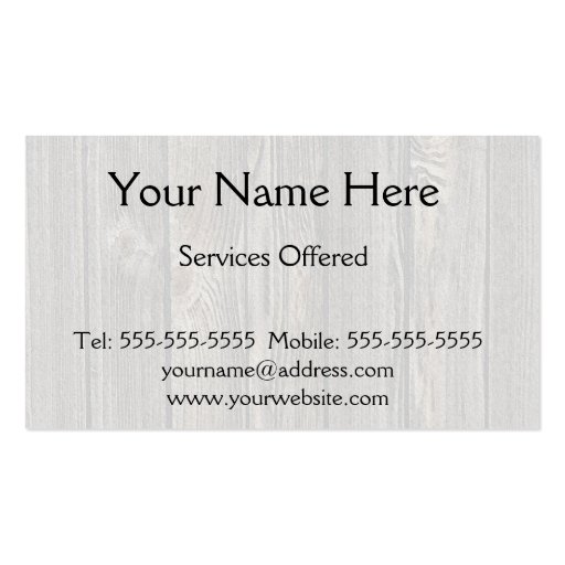 Wood Background Business Card Templates (back side)