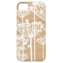 Wood background flowers girly floral pattern iPhone 5 case