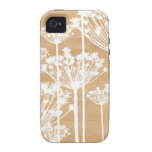 Wood background flowers girly floral pattern iPhone 4/4S cases