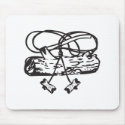 Wood Badge Axe-n-Log Mouse Pad mousepads by boyscouts Wood Badge Axe-n-Log Mouse Pad mousepads