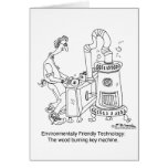 Wood Burning Key Machine Greeting Card