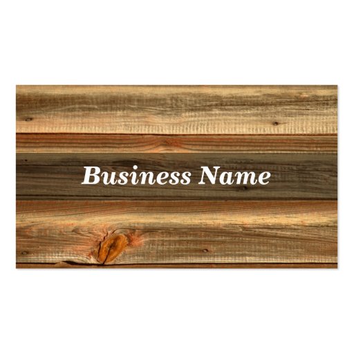 Wood Business Card (front side)