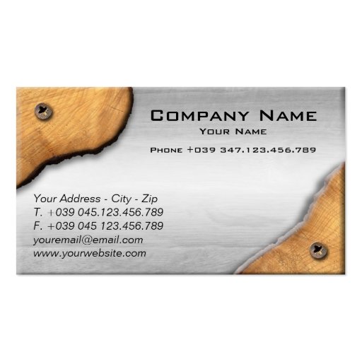 Wood Business Card (front side)
