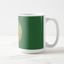 Wood Carving of Flower of Life Coffee Mug