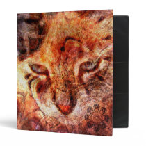 Wood Cat 1" Art Binder