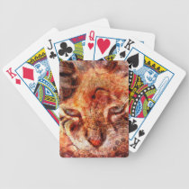 Wood Cat Bicycle Playing Cards