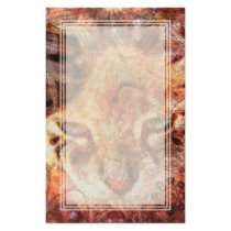 Wood Cat Blank Stationery