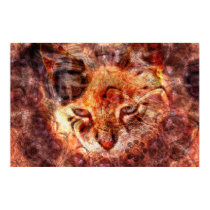 Wood Cat Canvas Print