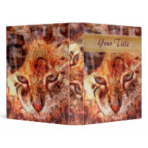 Wood Cat Customizable 1" Art Binder