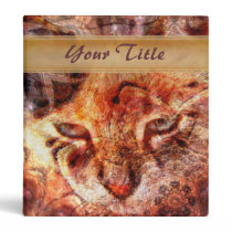 Wood Cat Customizable 1" Art Binder