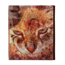 Wood Cat iPad Folio Case