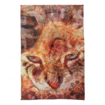 Wood Cat Kitchen Towels