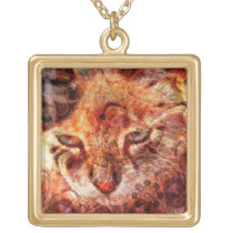 Wood Cat Necklace