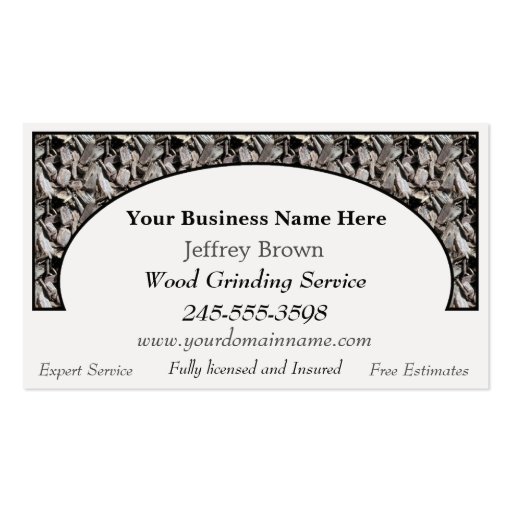 Wood Chips Business Cards (front side)