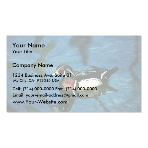 Wood Duck Business Card (front side)