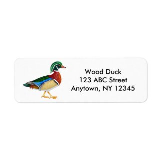 Wood Duck Drake Label label