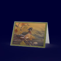 Wood Duck Thanksgiving Card by Laura_Regan_Artist Wood Duck Thanksgiving Card