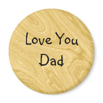 Wood Effect Abstract Fridge Magnet