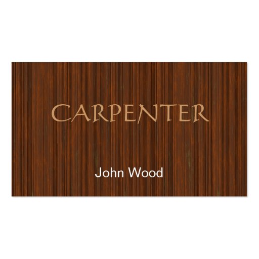 Wood Effect Business Card (front side)