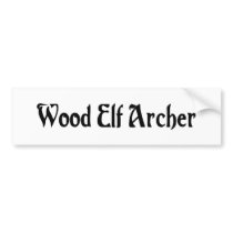 Wood Elf Archer Bumper Sticker