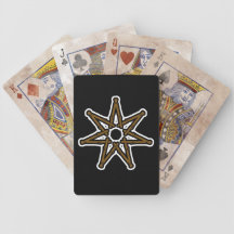 Wood fairy star poker deck