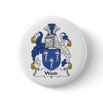 Wood Family Crest Button by coatsofarms