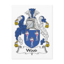 Wood Family Crest postcards