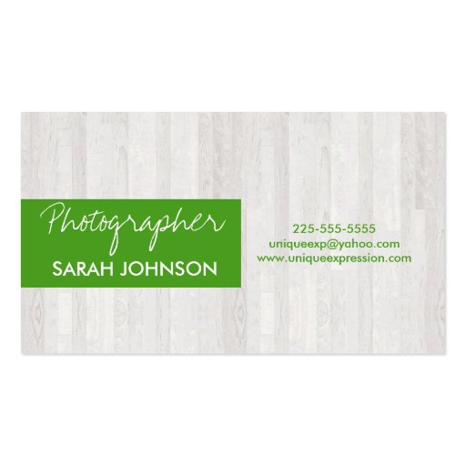 Wood Grain Business Card (back side)