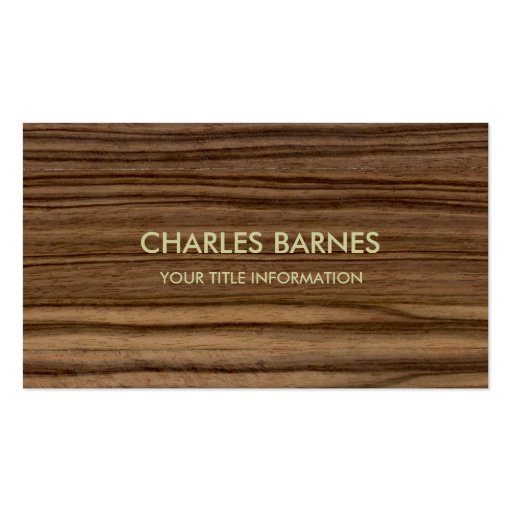 Wood Grain Business Card (front side)