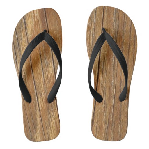 Wood Grain Flip Flops Zazzle