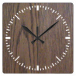 Wood grain look wall clock