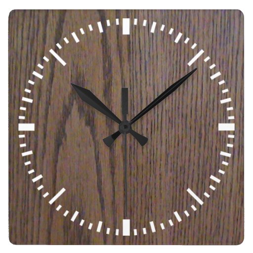Wood grain look wall clock