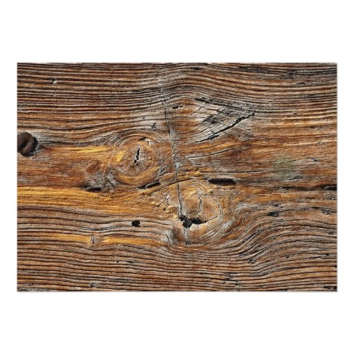 Wood grain, sheet of weathered timber personalized announcement
