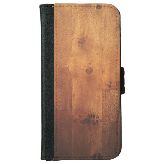 Wood Grain Woodgrain Wood Look iPhone 6 Wallet Case-0