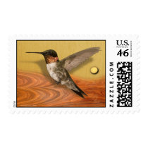 wood hummingbird postage