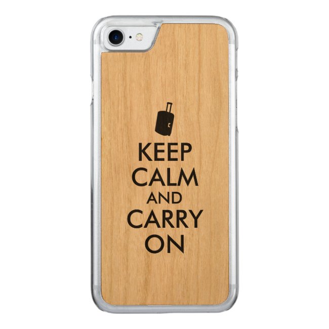 Wood iphone 6 Keep Calm and Carry On Travel