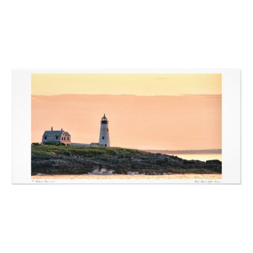 Wood Island Light Sunrise Photo Card