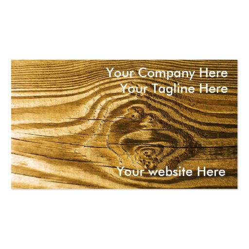wood knot grain background texture business card template (front side)