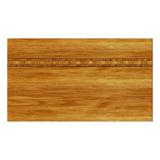 Wood Monogram C Business Card (back side)