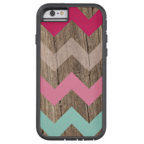 Wood pastel chevron zigzag zig zag pattern chic tough xtreme iPhone 6 case
