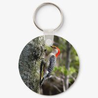 wood pecker - red bellied keychain