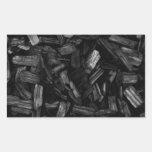 Wood pieces in black and white. stickers