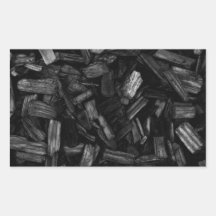 Wood pieces in black and white. stickers