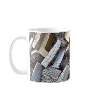 wood pile mug by jillby