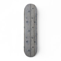 Wood planks with square nails texture skateboards