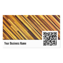 Wood QR Code Debt Counselor Business Card