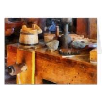 Wood Shop With Wooden Bucket cards